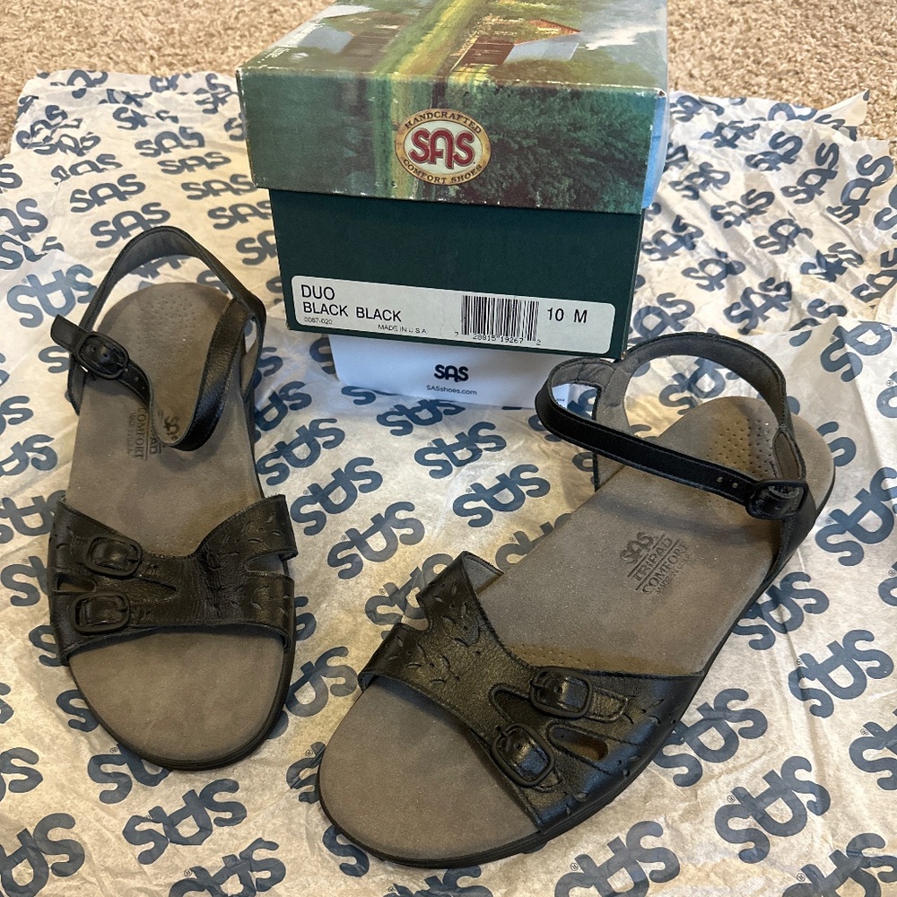 SAS Duo - Buckle Sandal Color: Black